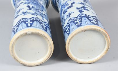 Pair of large Chinese blue and white porcelain...