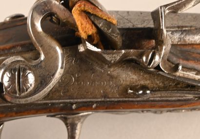 Pocket boxlock flintlock pistol with screw-in...