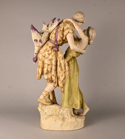 Royal Dux (Bohemia) - Polychrome porcelain...