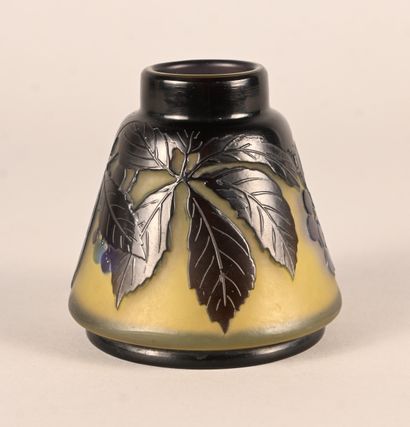 Émile Gallé – Vase en verre multicouche à...