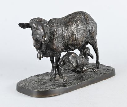 Pierre-Jules Mêne (1810-1879) La Brebis et...