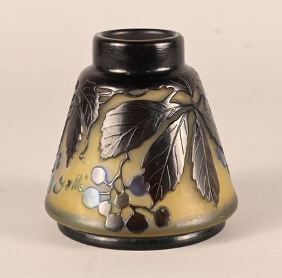 Émile Gallé – Vase en verre multicouche à...