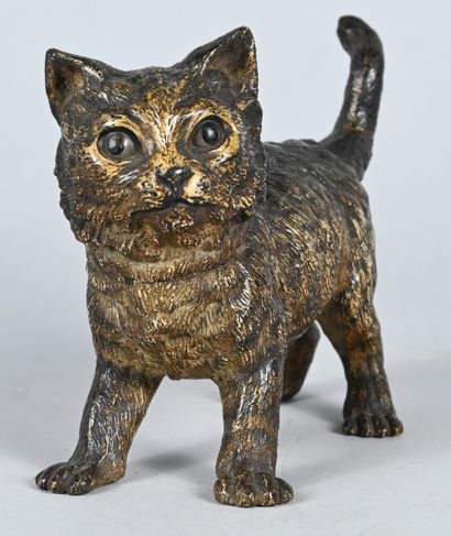 Cat-shaped inkwell, Vienna (Bergman), late...