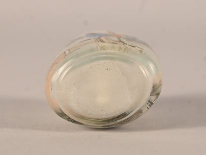 Internally painted glass snuff bottle with...