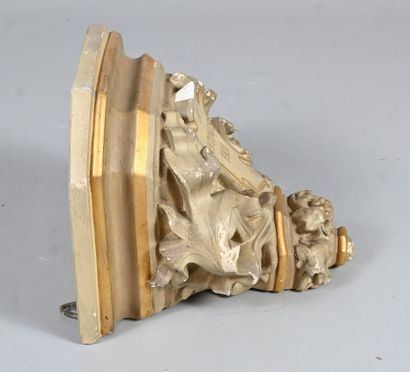 Gothic Revival plaster wall console, early...