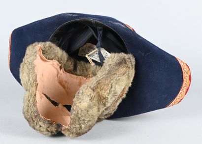 Papier-mâché and textile mask of an animal...