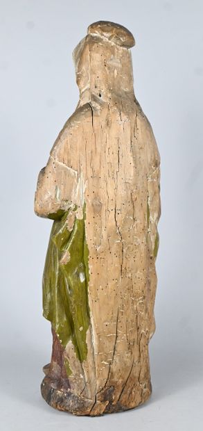 Sainte Anne trinitaire in polychrome carved...