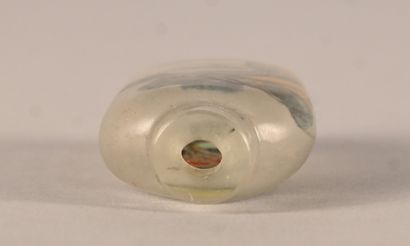 Internally painted glass snuff bottle with...
