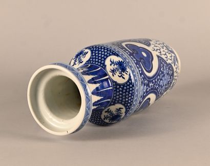 Blue and white porcelain vase, China, apocryphal...