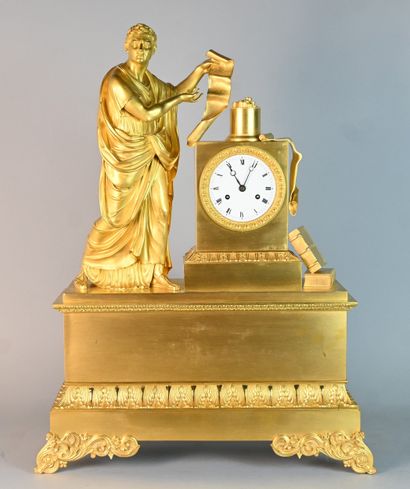 Charles X period gilt bronze clock
Gilt bronze...