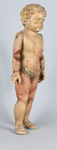 Carved wooden articulated doll, 19th century
Carved...