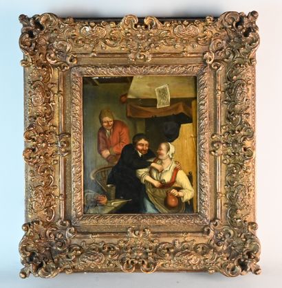 Flemish genre scene after David Teniers,...