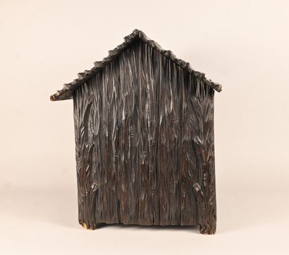 Black Forest carved wood interior kennel...