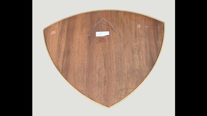 Hollywood Regency brass wall mirror, Belgium,...