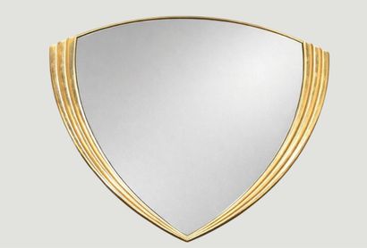 Hollywood Regency brass wall mirror, Belgium,...