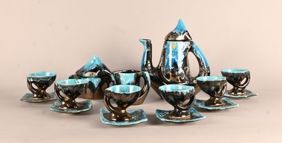 Vallauris Atelier 58 ceramic coffee service,...