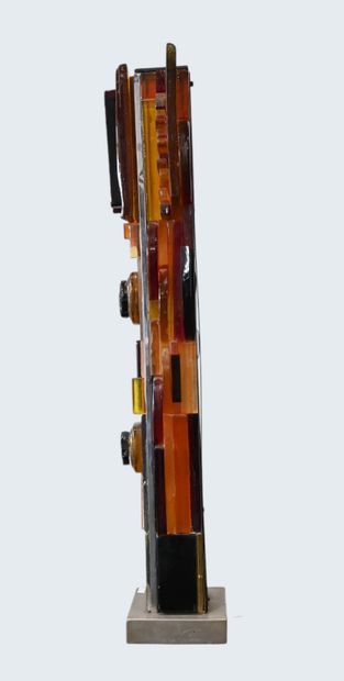 Jean-Simon Labret (b. 1943), Brutalist lamp-sculpture...