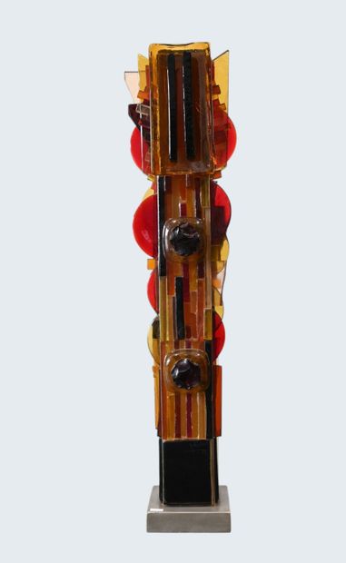 Jean-Simon Labret (b. 1943), Brutalist lamp-sculpture...