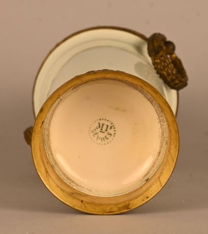 Sèvres porcelain vase mounted in gilt bronze...