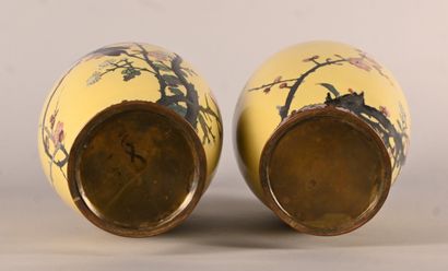 Pair of Japanese cloisonné vases, Meiji period
Pair...
