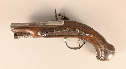 Pocket boxlock flintlock pistol with screw-in...