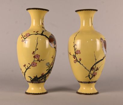 Pair of Japanese cloisonné vases, Meiji period
Pair...