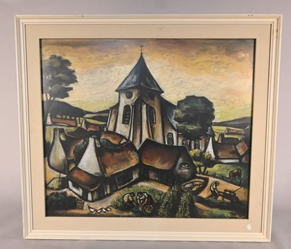 Nest Martens (1925-2024), village view with...