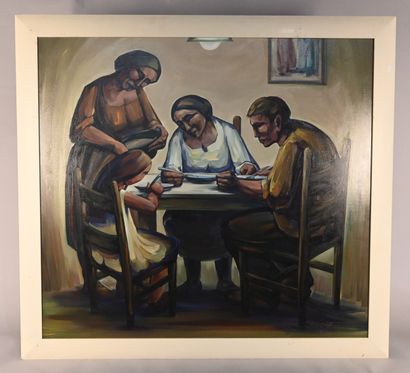 Nest Martens (1925-2024), Family scene at...
