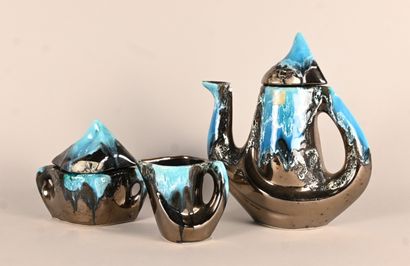 Vallauris Atelier 58 ceramic coffee service,...