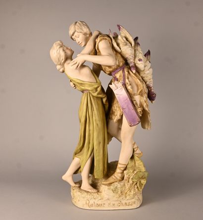 Royal Dux (Bohemia) - Polychrome porcelain...