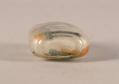 Internally painted glass snuff bottle with...