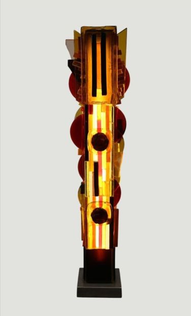 Jean-Simon Labret (b. 1943), Brutalist lamp-sculpture...