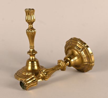 Pair of LXV brass candlesticks, 18th century
Pair...