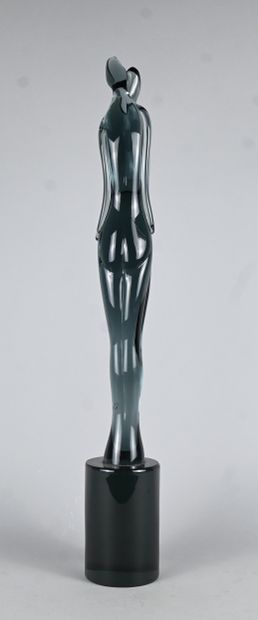 Murano glass sculpture of a stylized couple,...