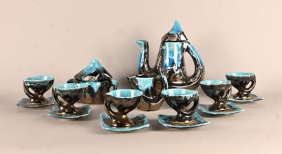Vallauris Atelier 58 ceramic coffee service,...