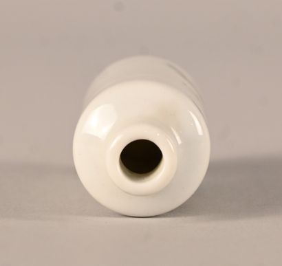 Porcelain snuff bottle with bird and landscape...