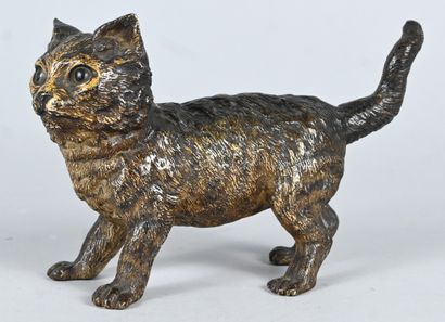 Cat-shaped inkwell, Vienna (Bergman), late...