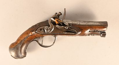 Pocket boxlock flintlock pistol with screw-in...