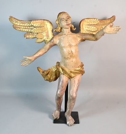 Ange ailé en bois sculpté, XVIIe siècle
Sculpture...