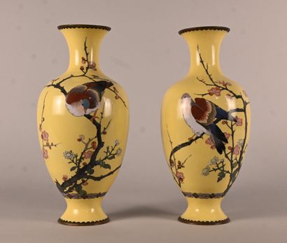 Pair of Japanese cloisonné vases, Meiji period
Pair...