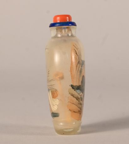 Internally painted glass snuff bottle, China,...