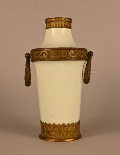 Sèvres porcelain vase mounted in gilt bronze...