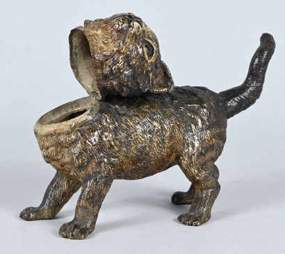 Cat-shaped inkwell, Vienna (Bergman), late...