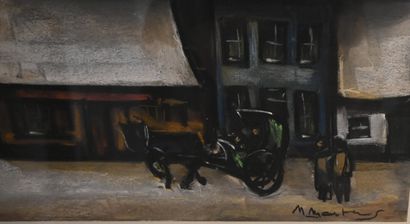 Nest Martens (1925-2024), snowy village scene,...