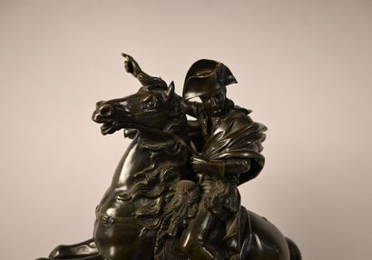 Napoleon on horseback, bronze sculpture on...