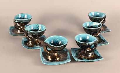 Vallauris Atelier 58 ceramic coffee service,...