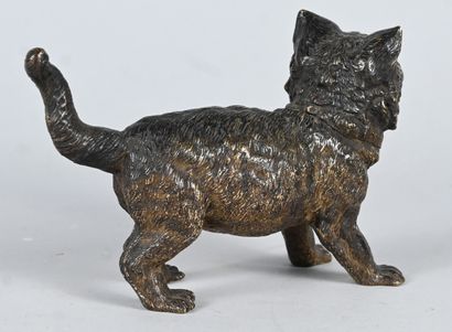 Cat-shaped inkwell, Vienna (Bergman), late...
