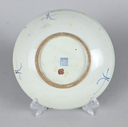Blue and white porcelain plate, China, 19th-20th...
