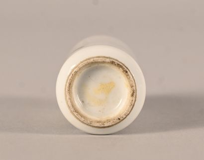 Porcelain snuff bottle with bird and landscape...