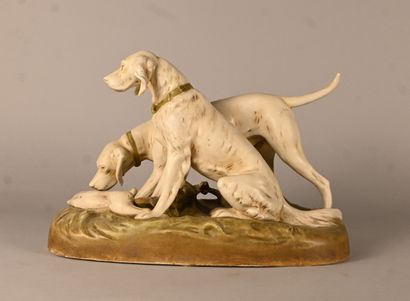 Royal Dux (Bohemia) - Polychrome porcelain...